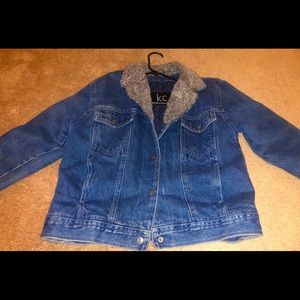 Vintage KC Collection Denim Jacket with Fur